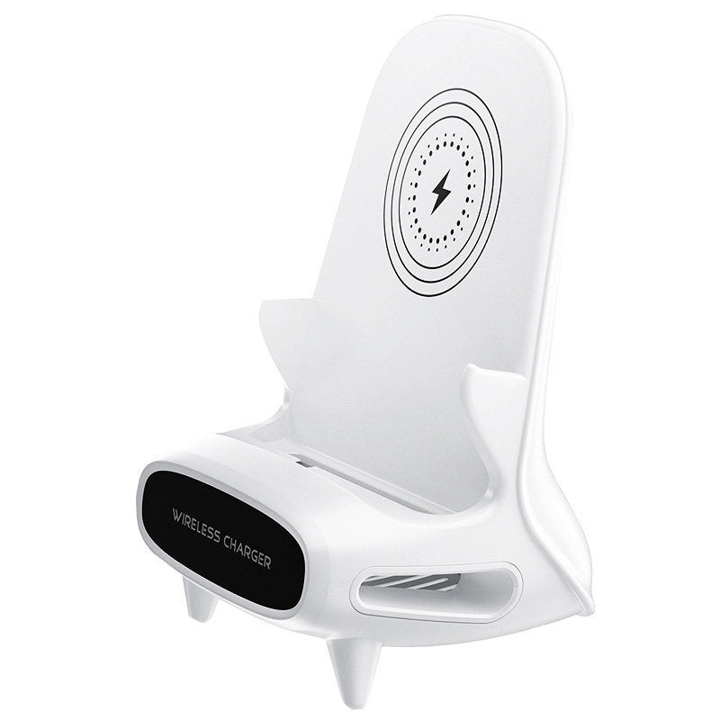 Support téléphone de bureau en forme de mini chaise avec chargeur sans fil 10W