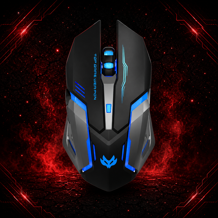 Souris gaming sans fil silencieuse T1, coloris noir, blanc et rose