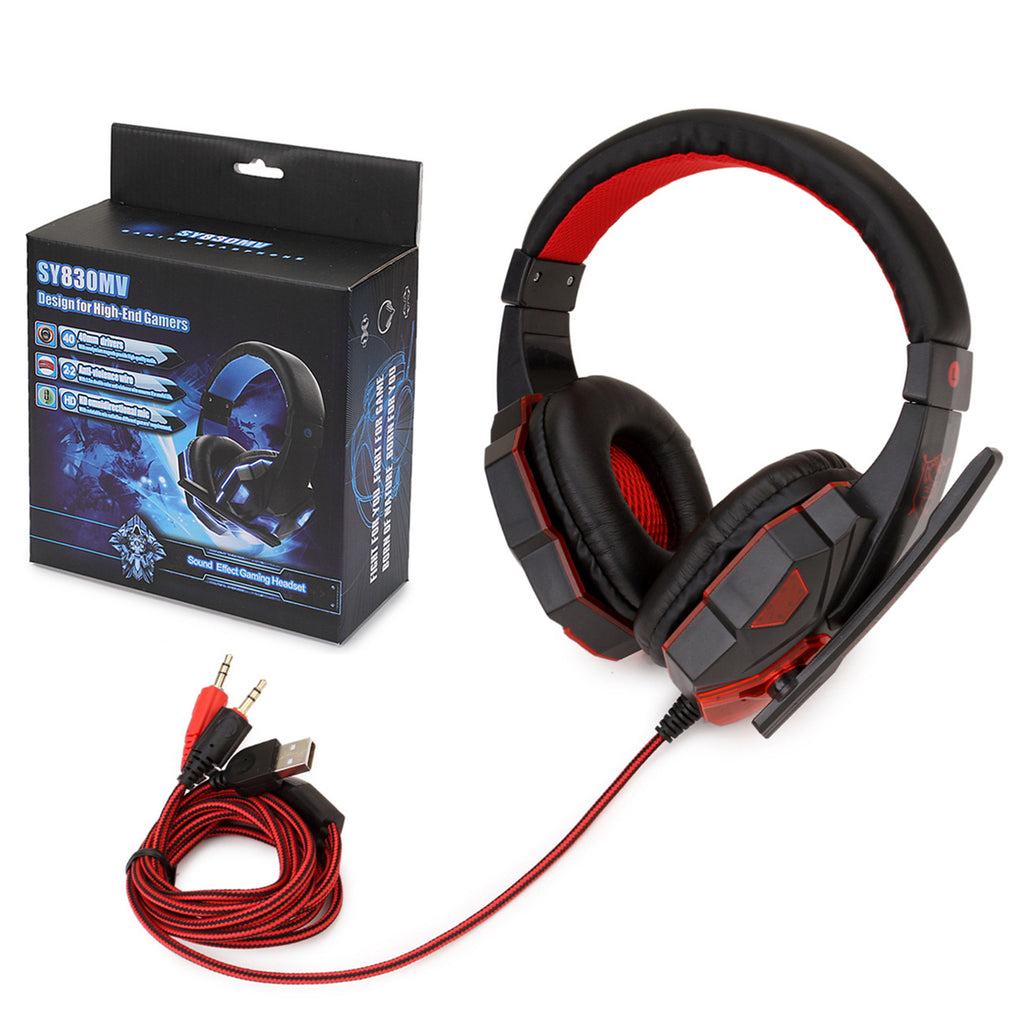Casque gaming filaire LED avec micro – PC, PS4, Xbox