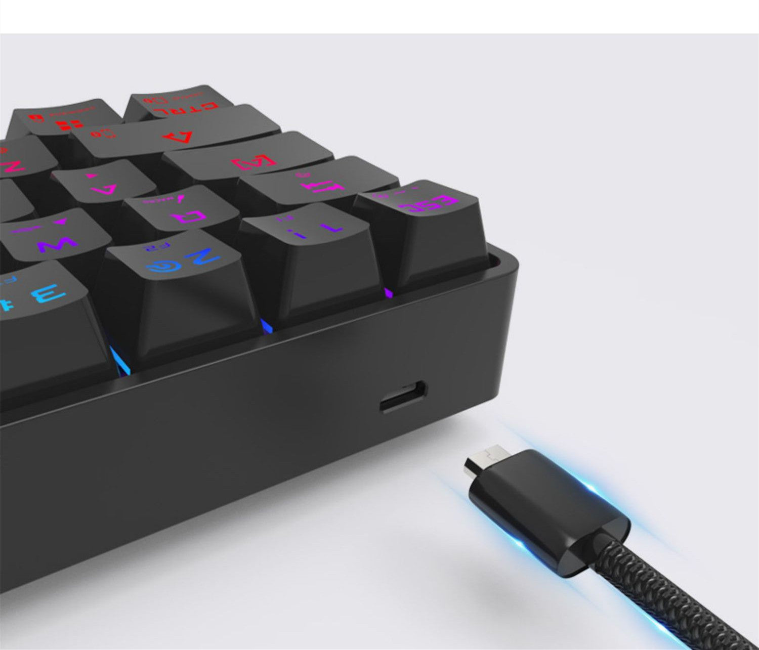 Clavier mécanique sans fil Bluetooth avec touches PBT colorées