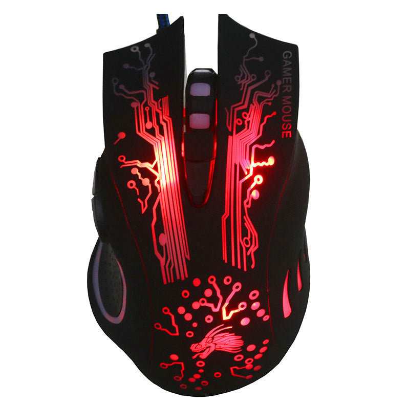 Souris gaming filaire RGB à 7 boutons programmables