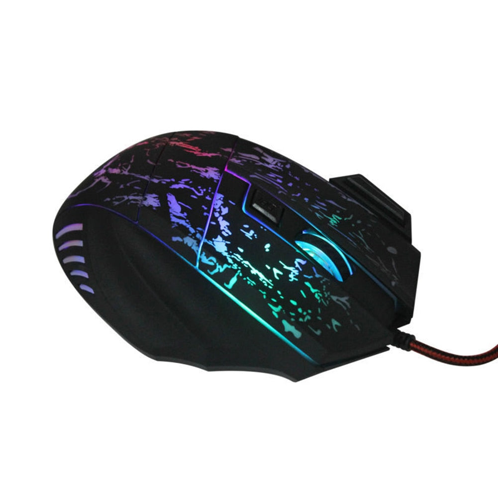Souris gaming filaire au design transparent ultra-fin avec éclairage LED