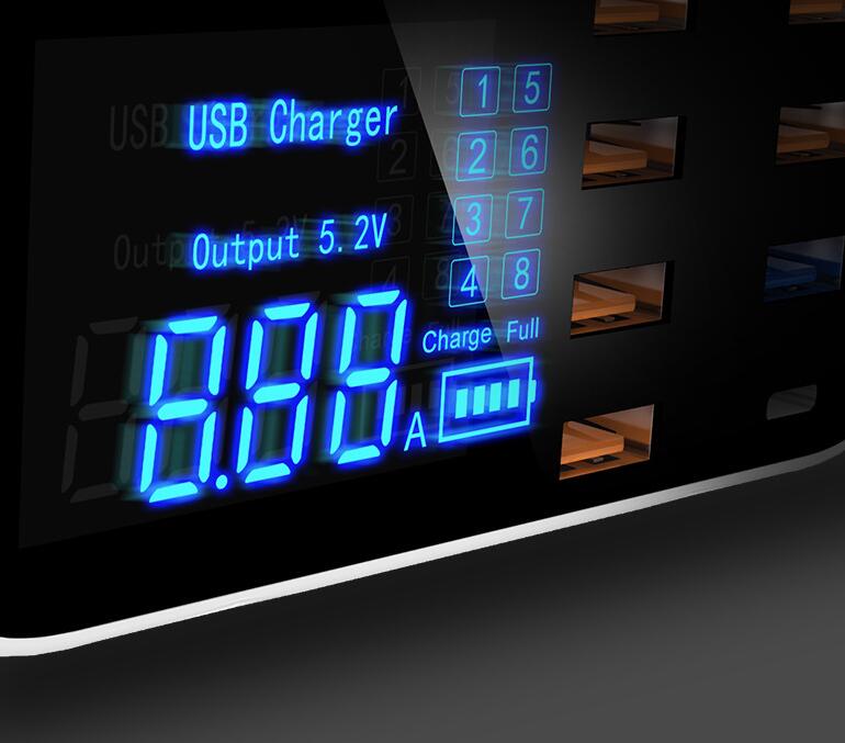 Station de charge USB 8 ports avec Quick Charge 3.0 et écran LED