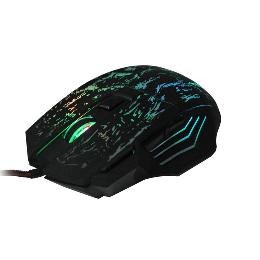 Souris gaming filaire au design transparent ultra-fin avec éclairage LED