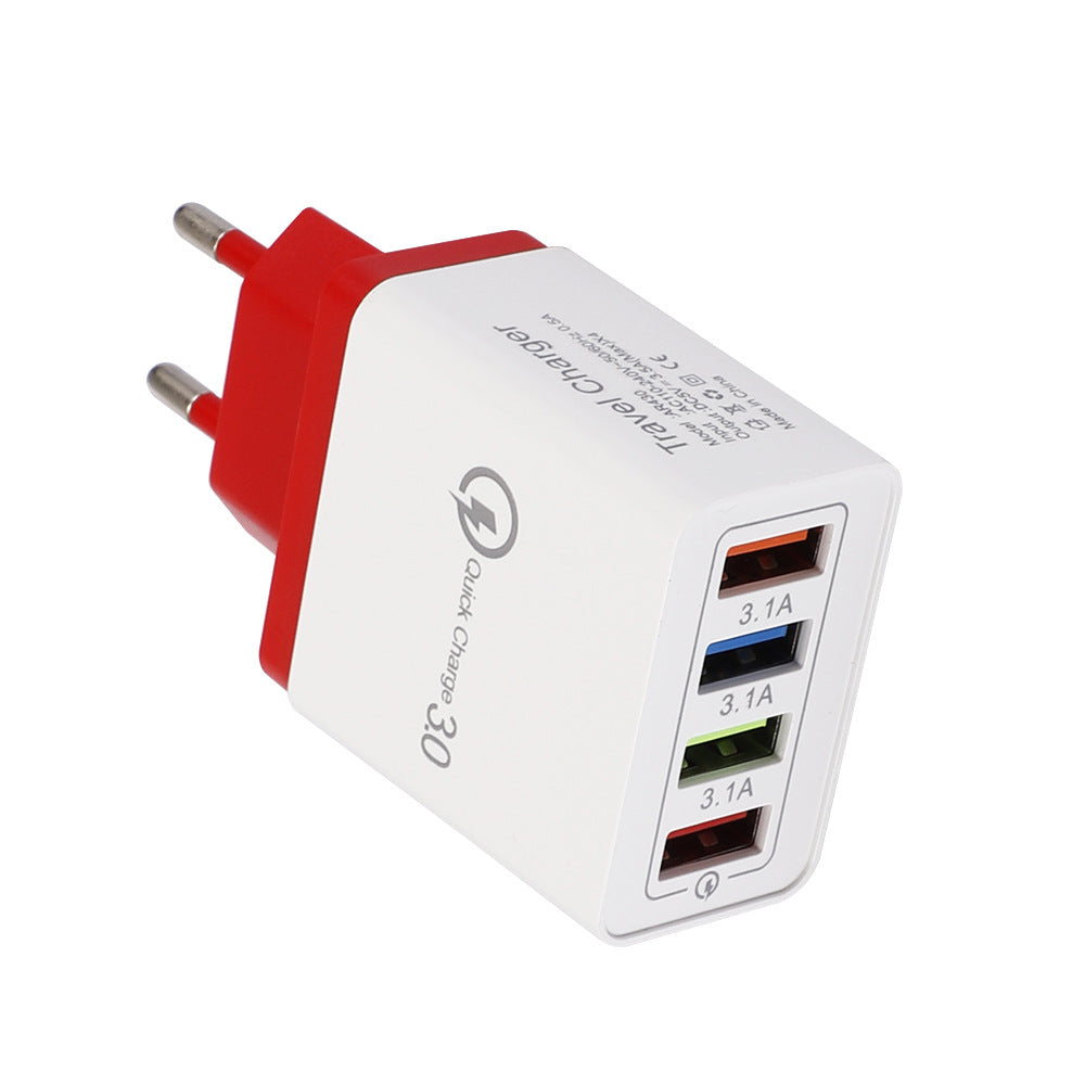 Chargeur mural USB 4 ports avec charge rapide Quick Charge 3.0