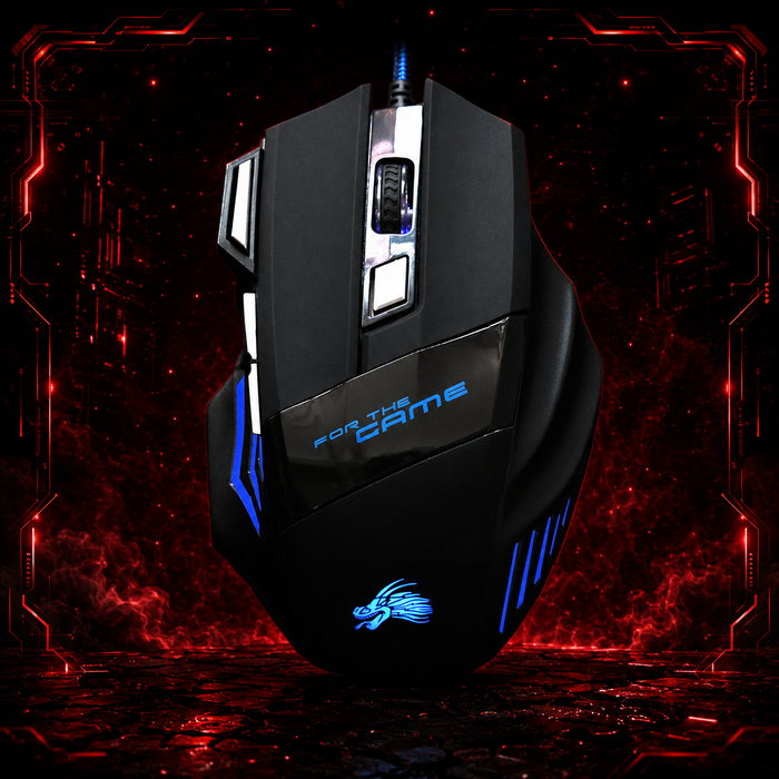 Souris gaming filaire RGB à 7 boutons programmables