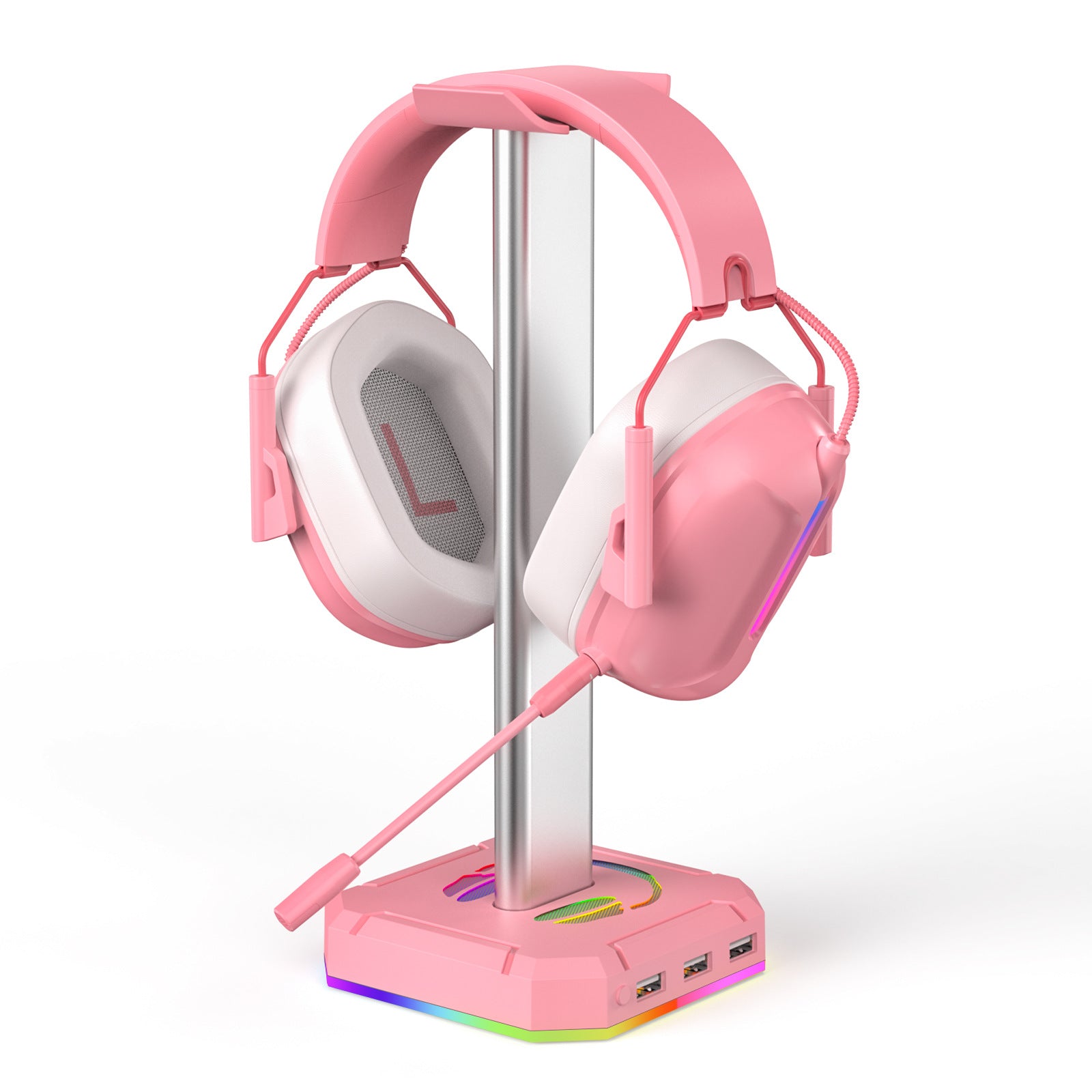 Support casque gaming RGB ZUOYA au design e-sport avec éclairage ambiant