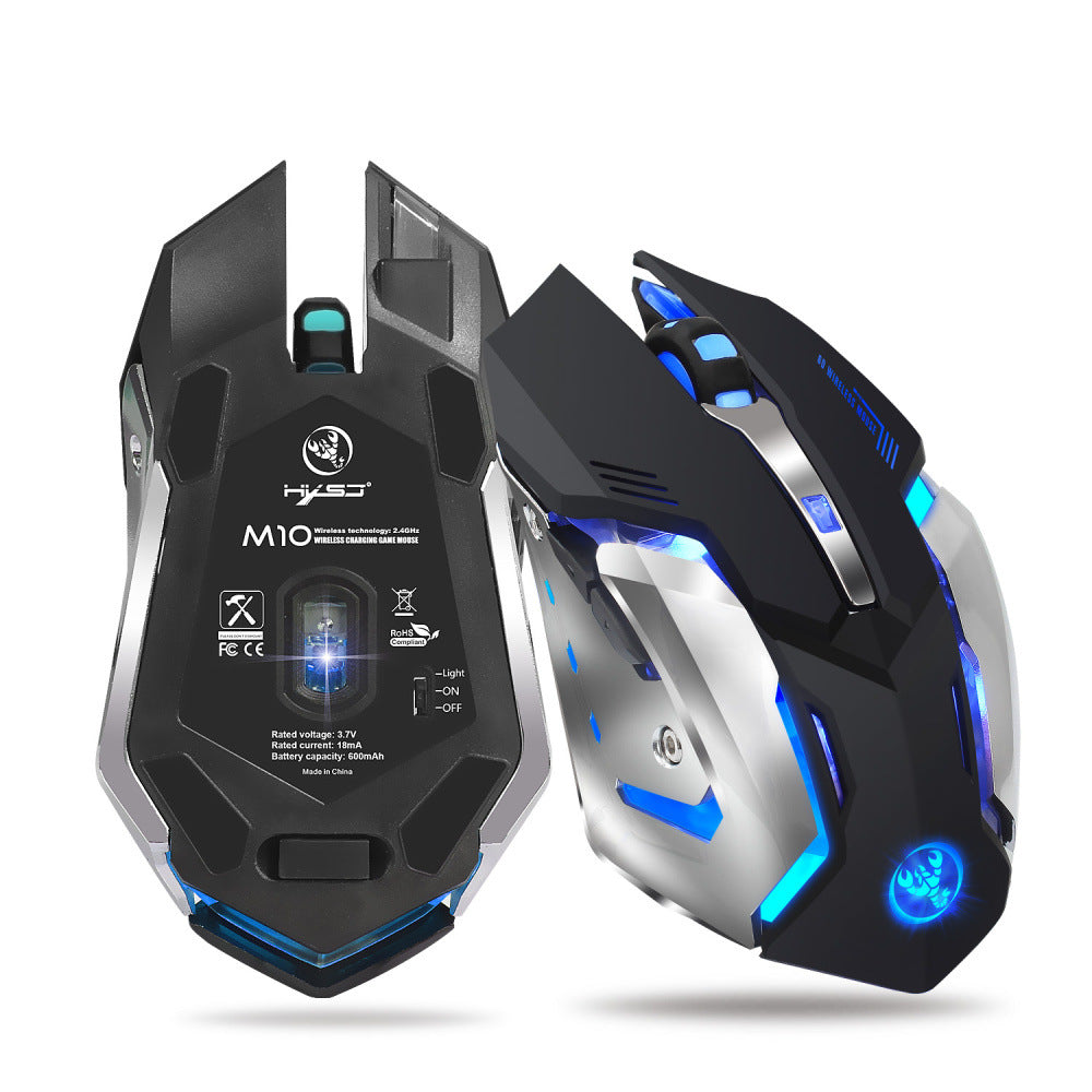 Souris gaming sans fil HXSJ RGB connexion 2,4 GHz