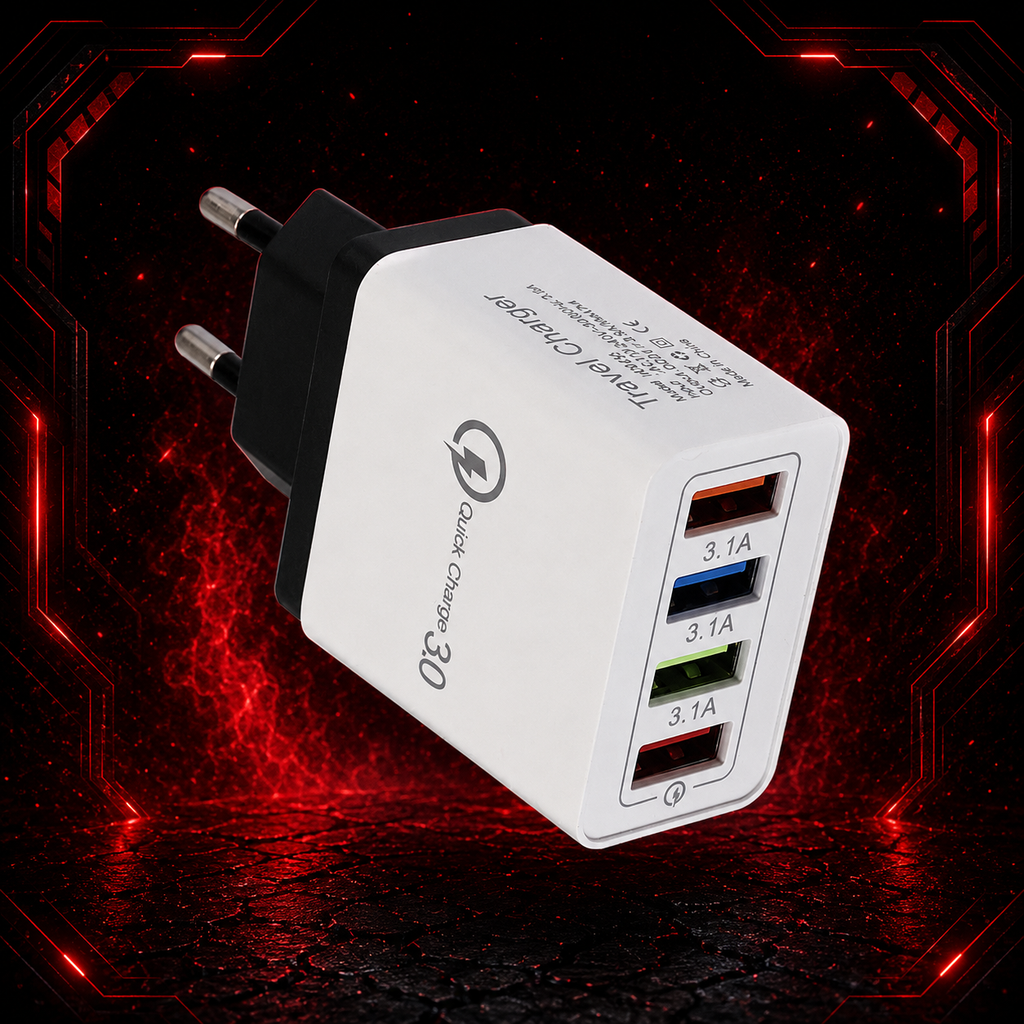 Chargeur mural USB 4 ports multi-appareils