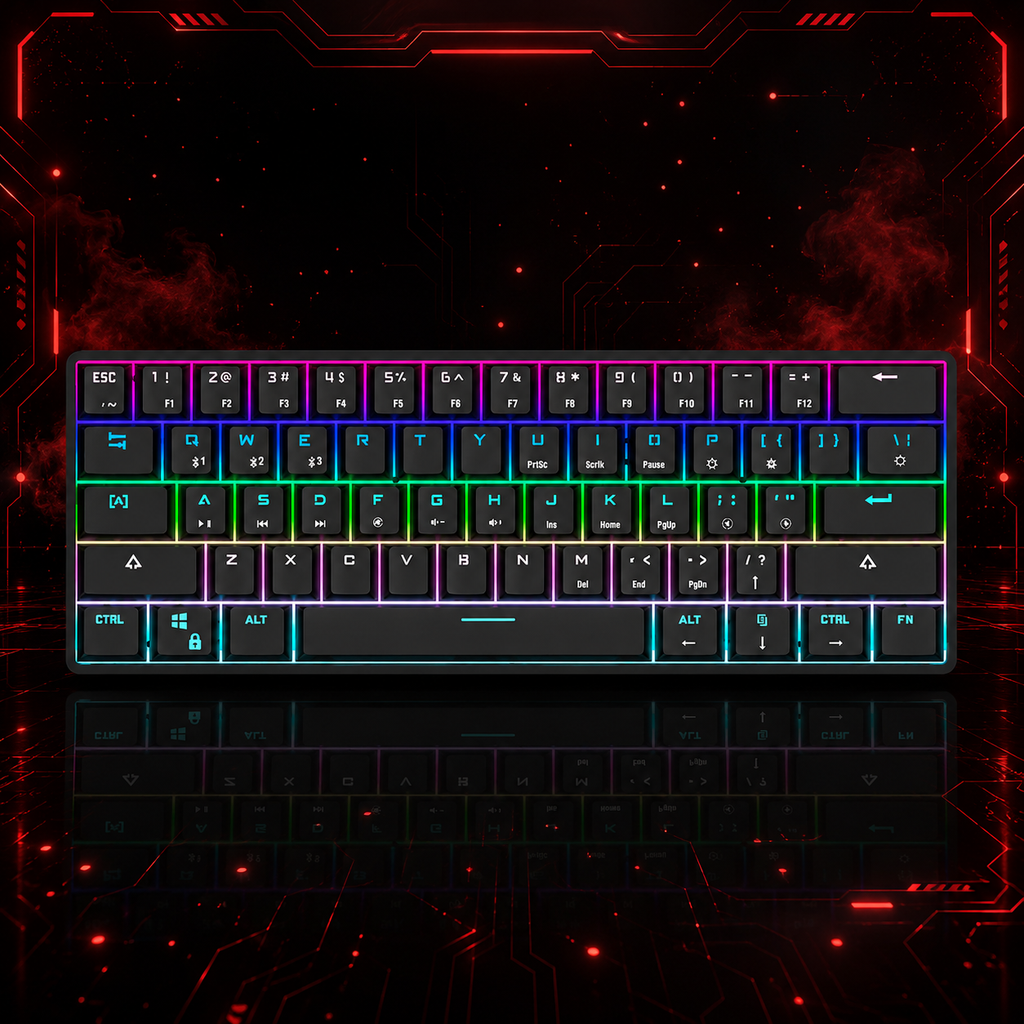 Clavier mécanique sans fil Bluetooth avec touches PBT colorées