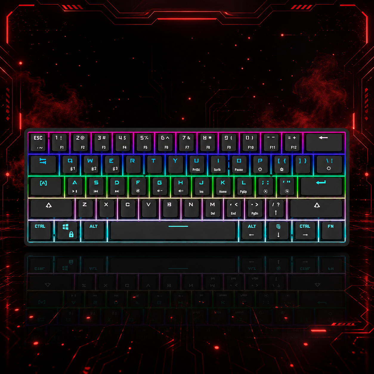 Clavier mécanique sans fil Bluetooth avec touches PBT colorées