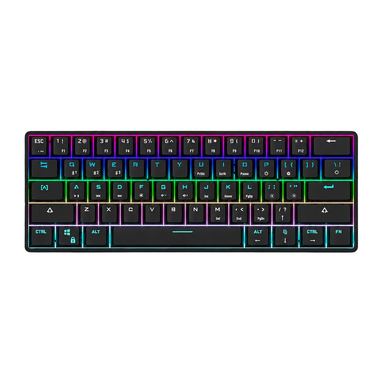 Clavier mécanique sans fil Bluetooth avec touches PBT colorées