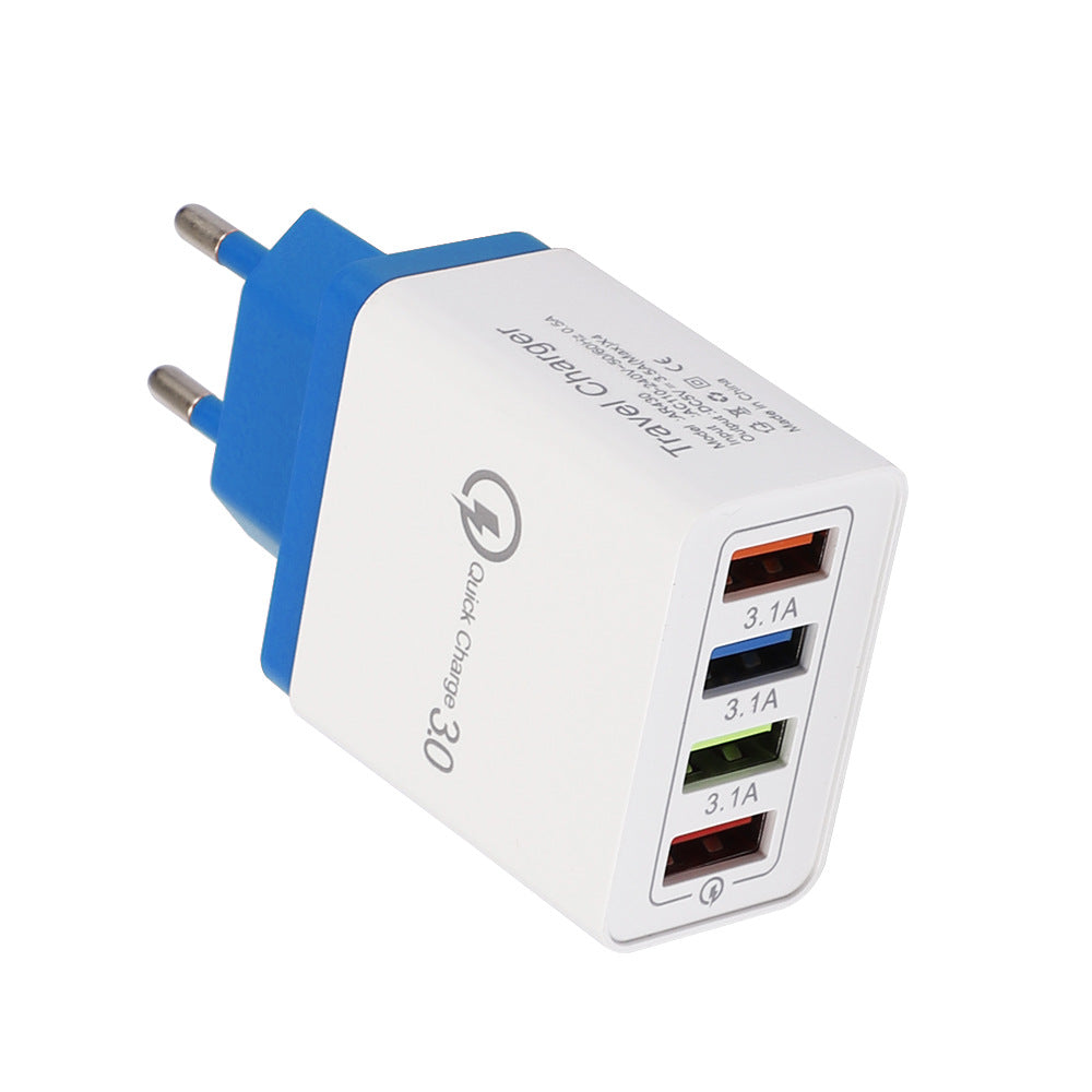 Chargeur mural USB 4 ports avec charge rapide Quick Charge 3.0