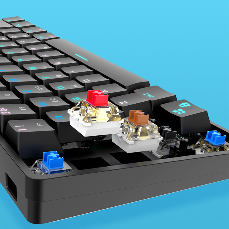 Clavier mécanique sans fil Bluetooth avec touches PBT colorées