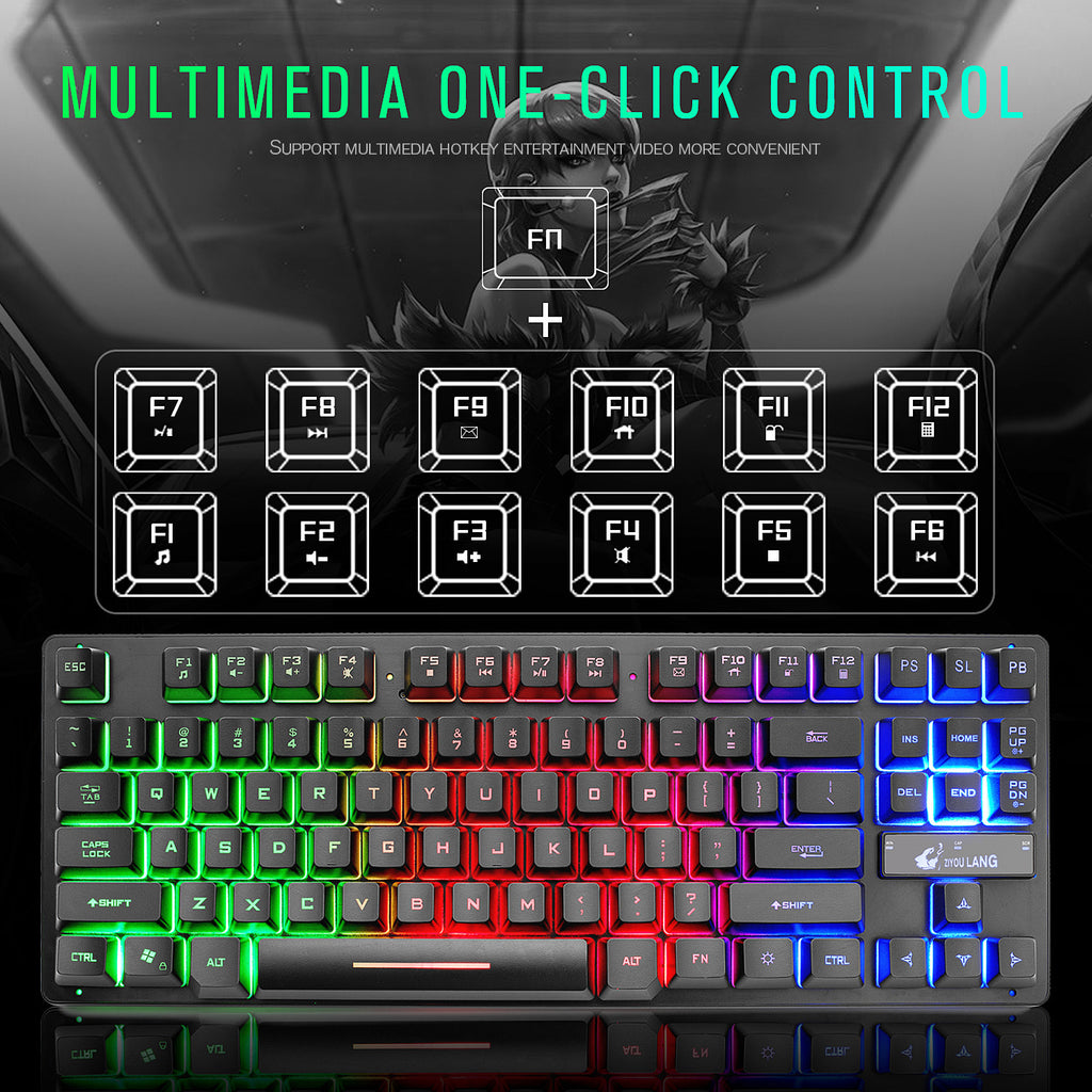 Clavier mécanique gaming filaire USB pour PC et ordinateur portable