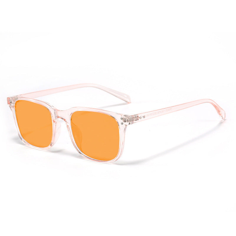 Lunettes anti-lumière bleue à verres ambrés photochromiques – coloris rose transparent