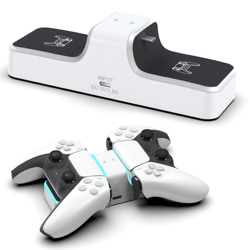 Station de charge double pour deux manettes PS5 DualSense avec indicateurs LED