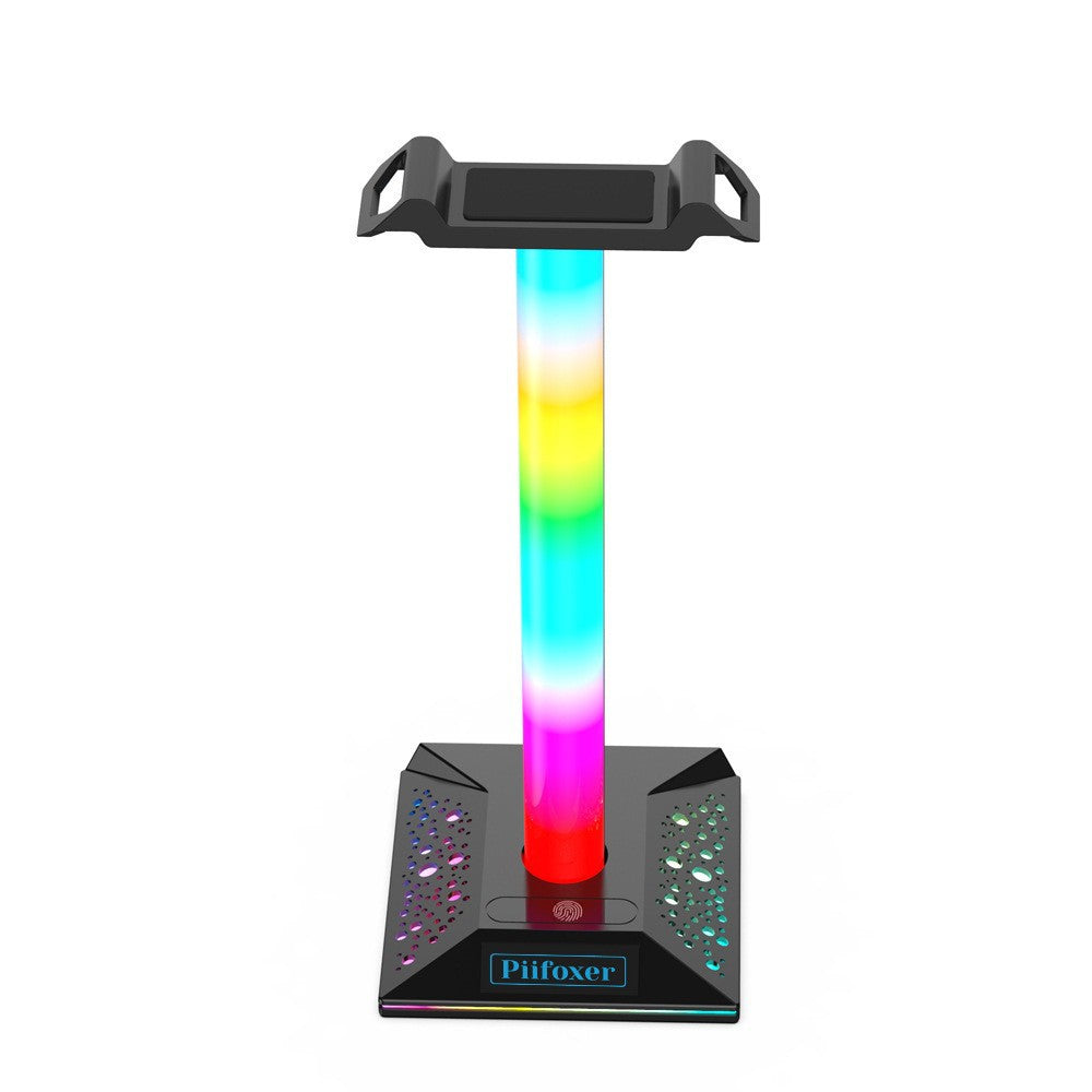 Support casque gaming RGB au design semi-transparent lumineux