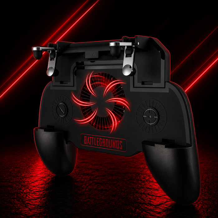 Manette gaming mobile 5-en-1 avec ventilateur refroidissant et batterie externe
