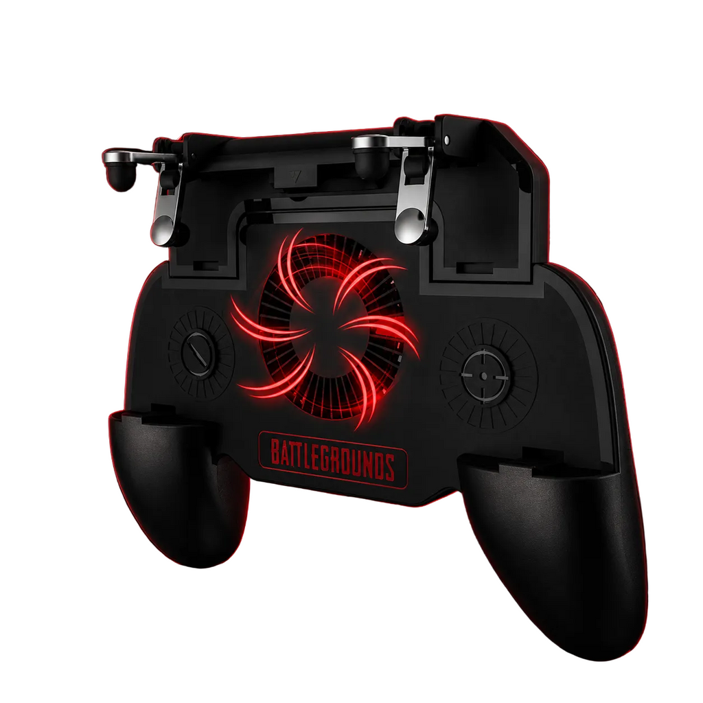 Manette gaming mobile 5-en-1 avec ventilateur refroidissant et batterie externe