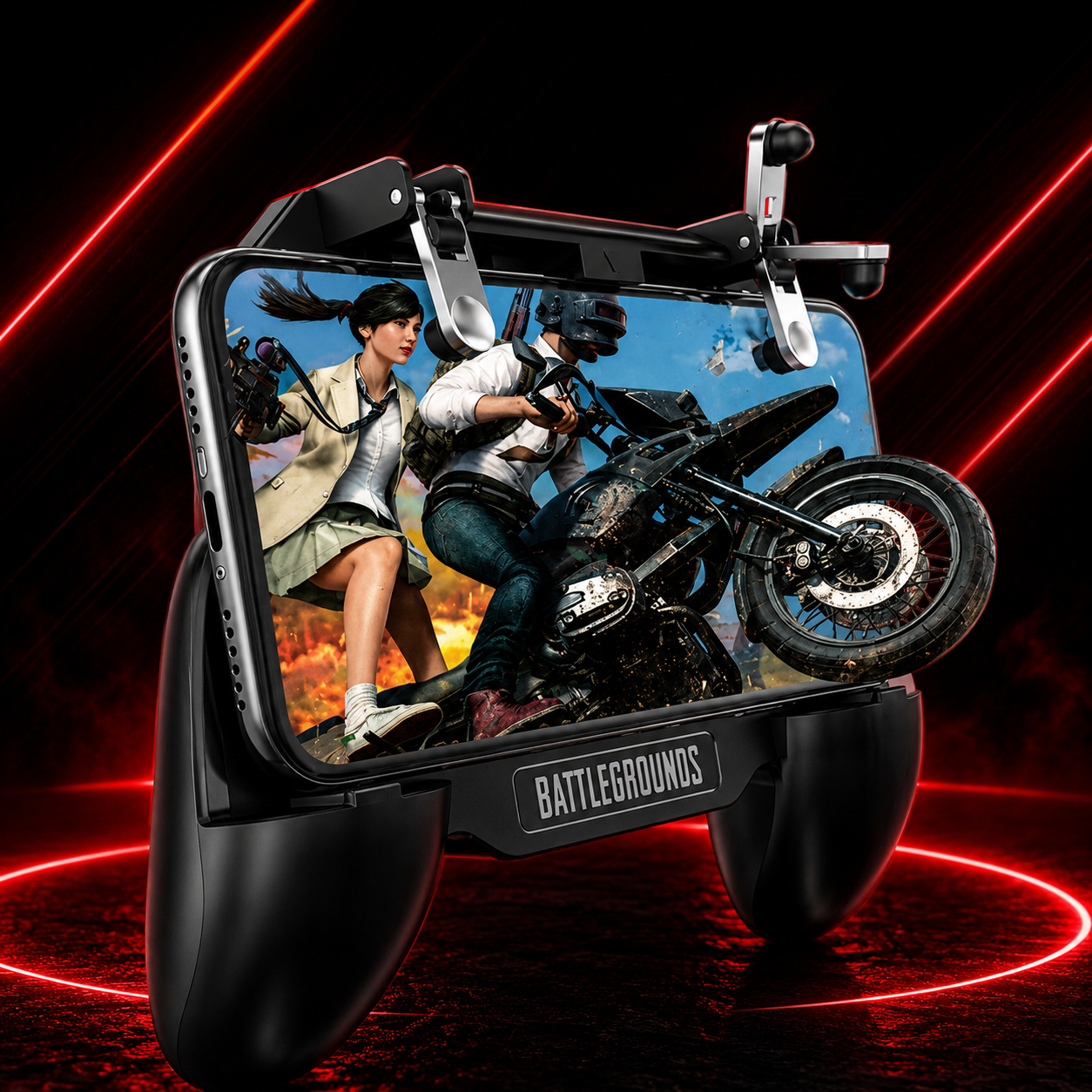 Manette gaming mobile 5-en-1 avec ventilateur refroidissant et batterie externe