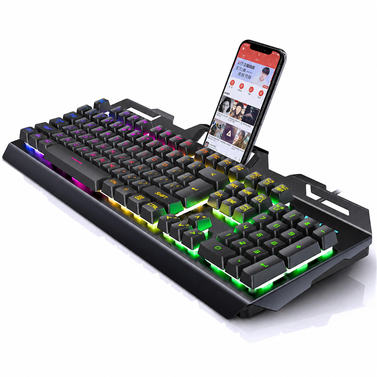 Clavier gaming au toucher mécanique avec rétroéclairage arc-en-ciel