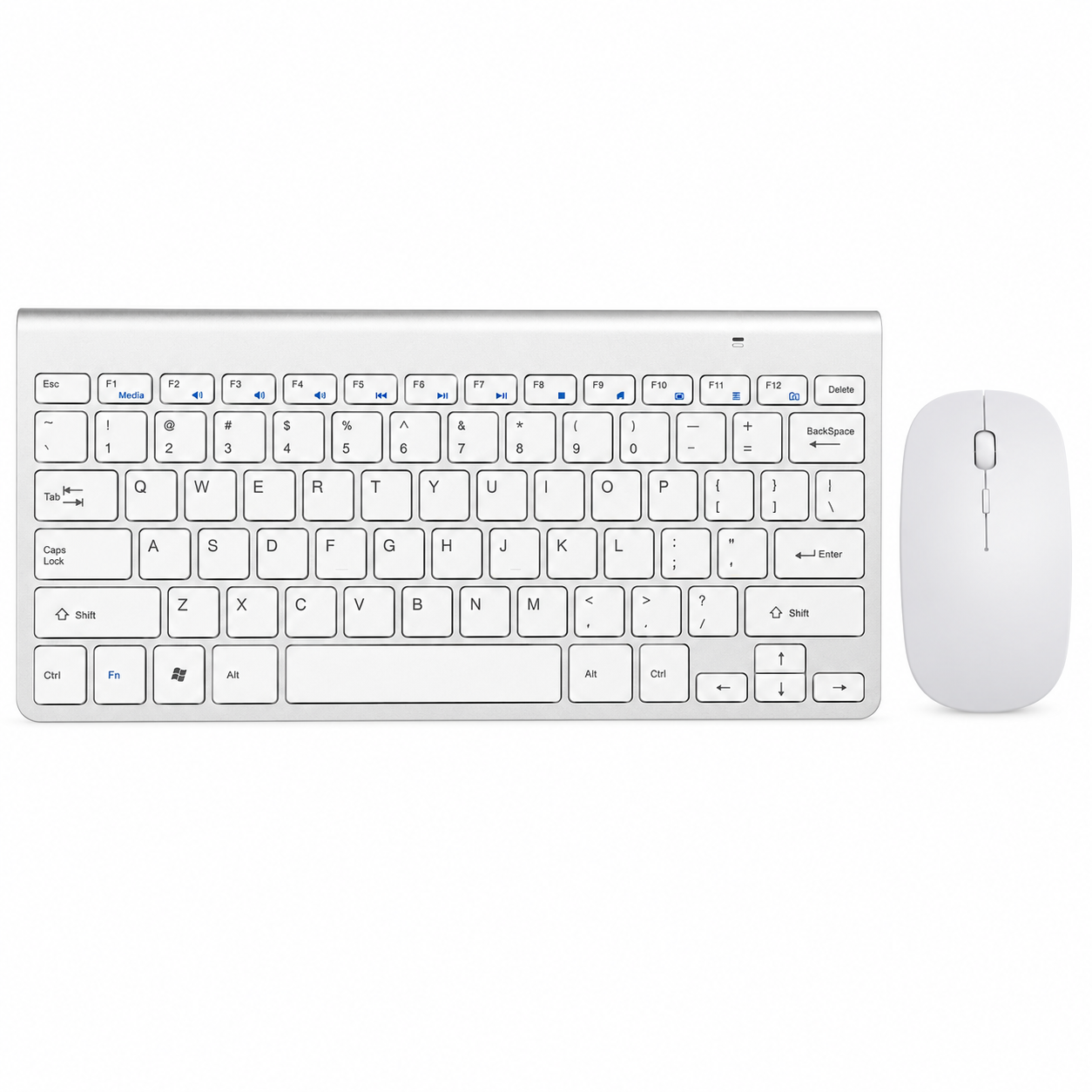 Combo clavier et souris sans fil mini portable 2,4 GHz, coloris or, argent et rose
