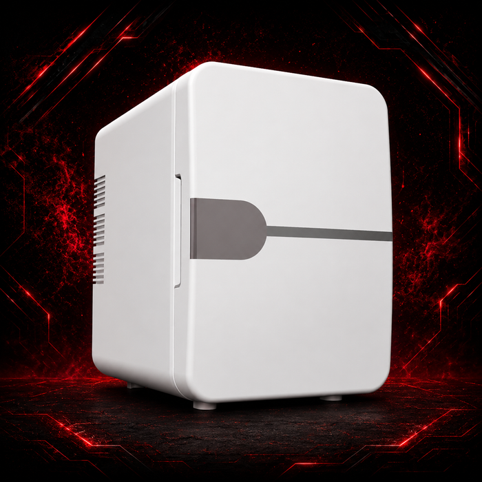Mini frigo gaming 6 litres finition brillante à technologie semi-conducteur silencieuse