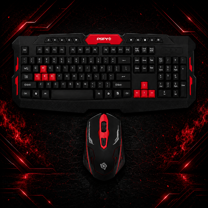 Combo clavier et souris gaming sans fil 2,4 GHz HK8100