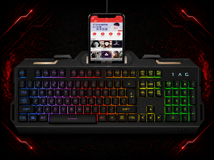 Clavier gaming au toucher mécanique avec rétroéclairage arc-en-ciel