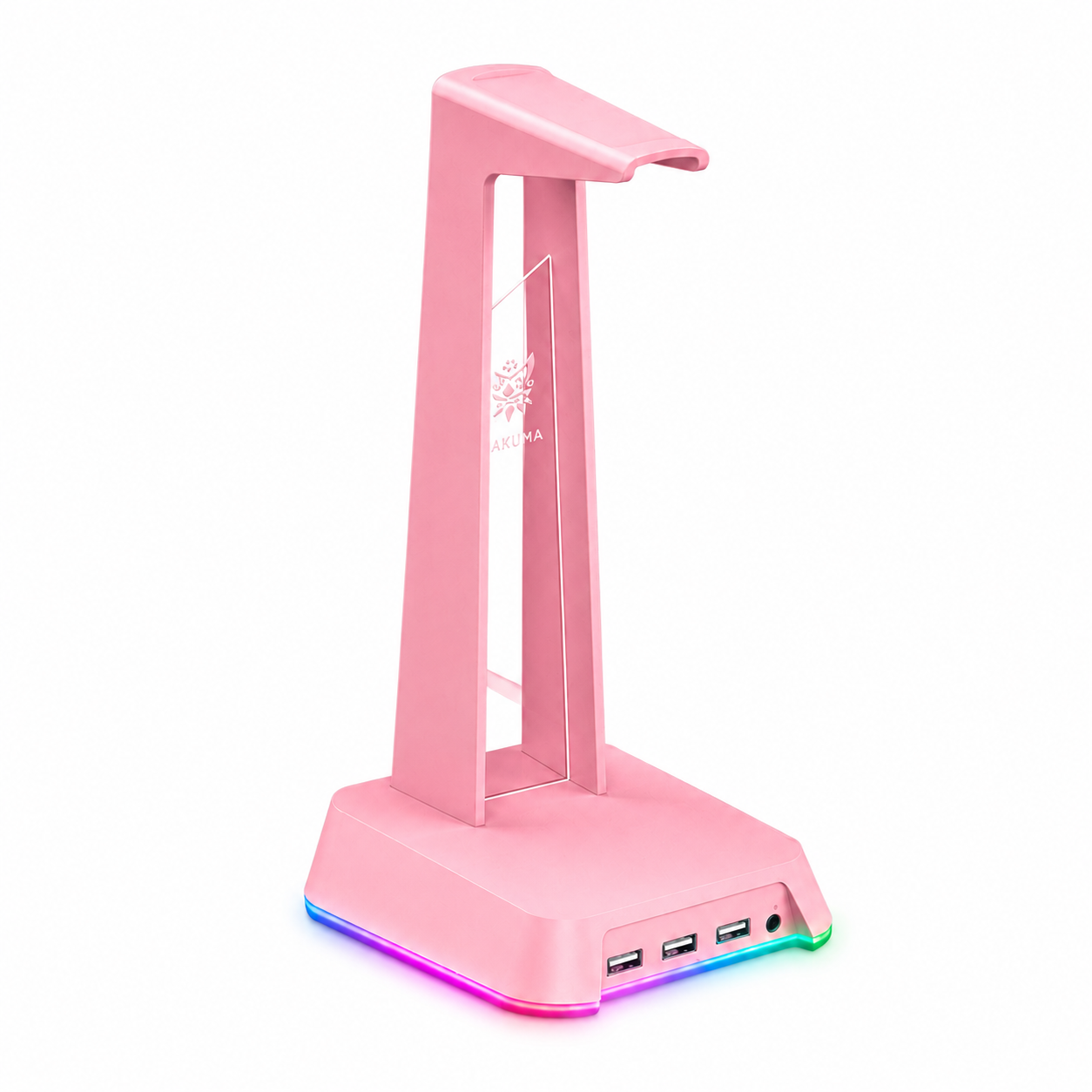 Support casque gaming RGB ST2 avec base LED détachable et ports USB