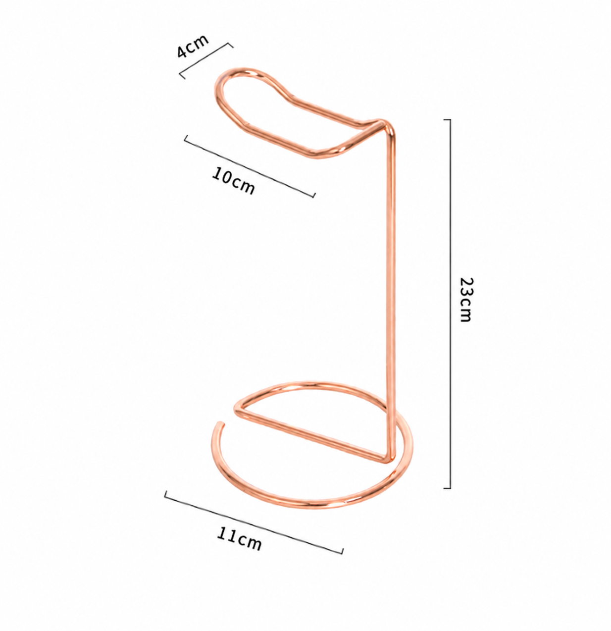 Support casque gaming en métal finition or rose élégant