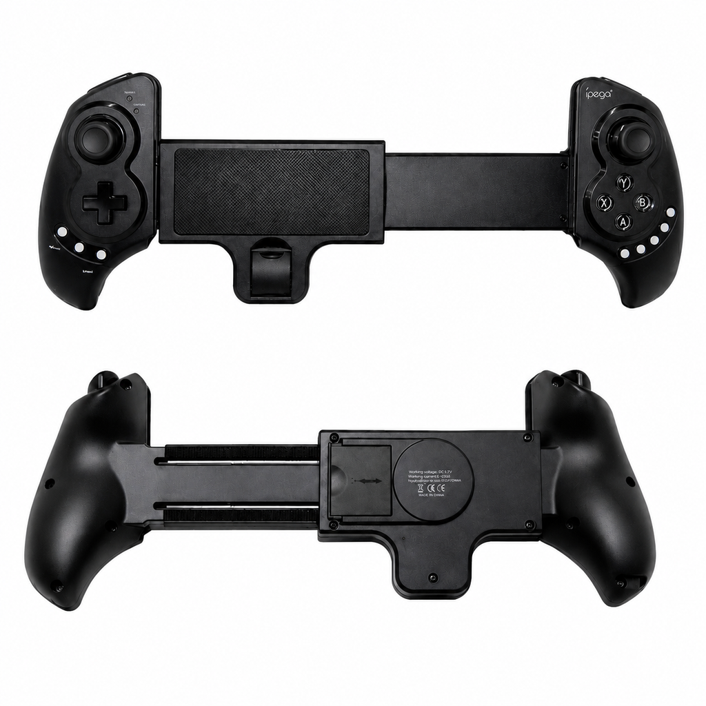 Manette de jeu ajustable pour smartphone et tablette, coloris noir et rouge