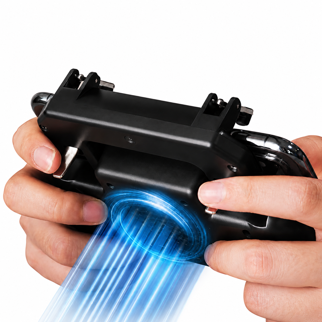 Manette gaming mobile 5-en-1 avec ventilateur refroidissant et batterie externe