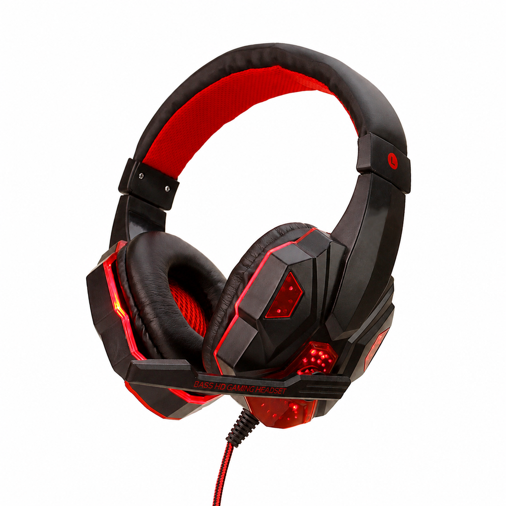 Casque gaming filaire LED avec micro – PC, PS4, Xbox