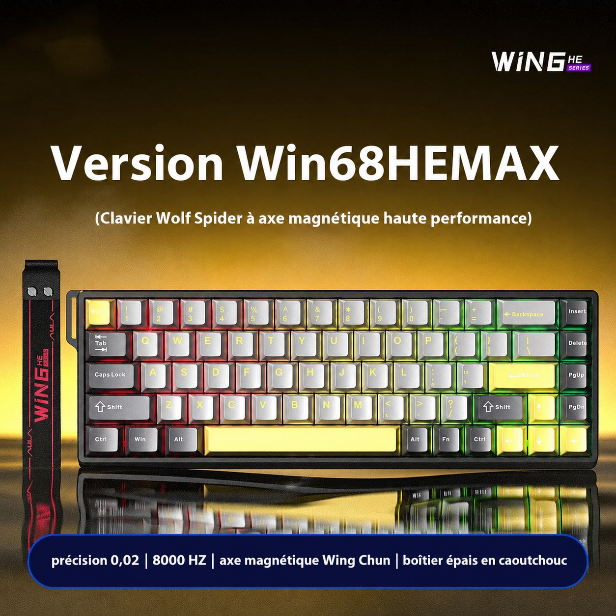 Clavier Gaming Magnétique WiN HE – MAX (Hall Effect 0,02 mm, RGB)