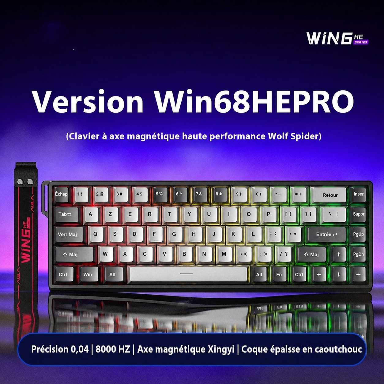 Clavier Gaming Magnétique WiN HE – PRO (Hall Effect, Rapid Trigger, RGB)