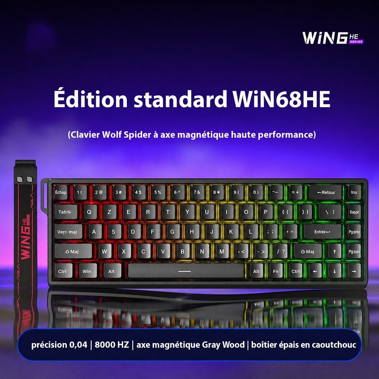 Clavier Gaming Magnétique WiN HE – Édition Standard (Hall Effect, RGB, 8000 Hz)