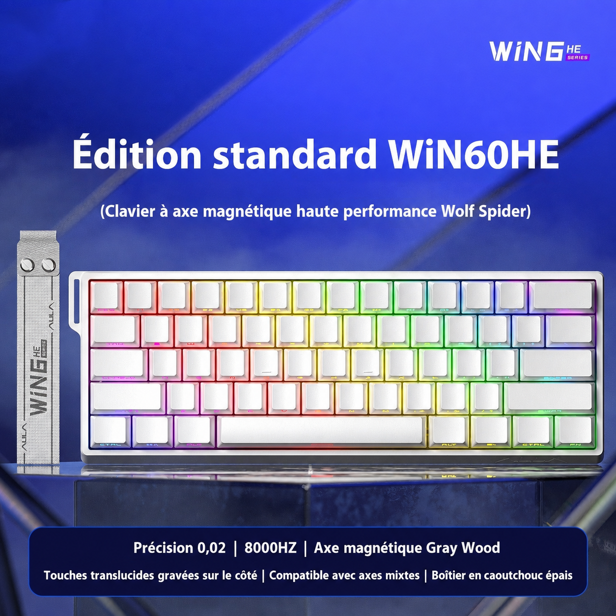 Clavier Gaming Magnétique WiN HE – Édition Standard (Hall Effect, RGB, 8000 Hz)