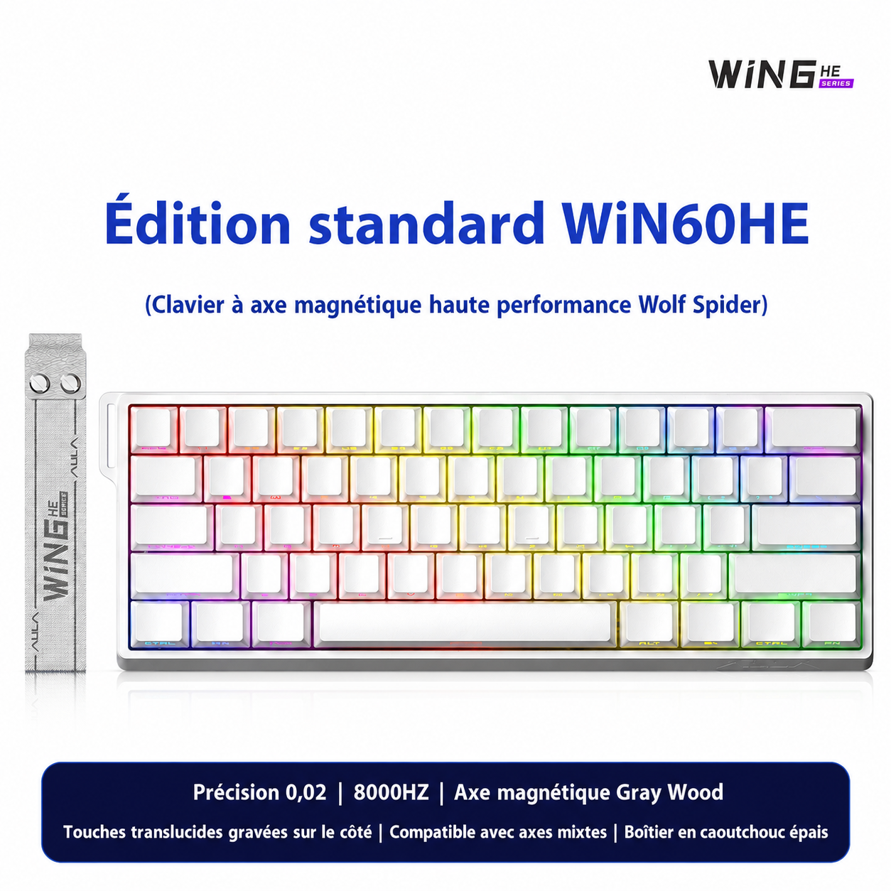 Clavier Gaming Magnétique WiN HE – Édition Standard (Hall Effect, RGB, 8000 Hz)