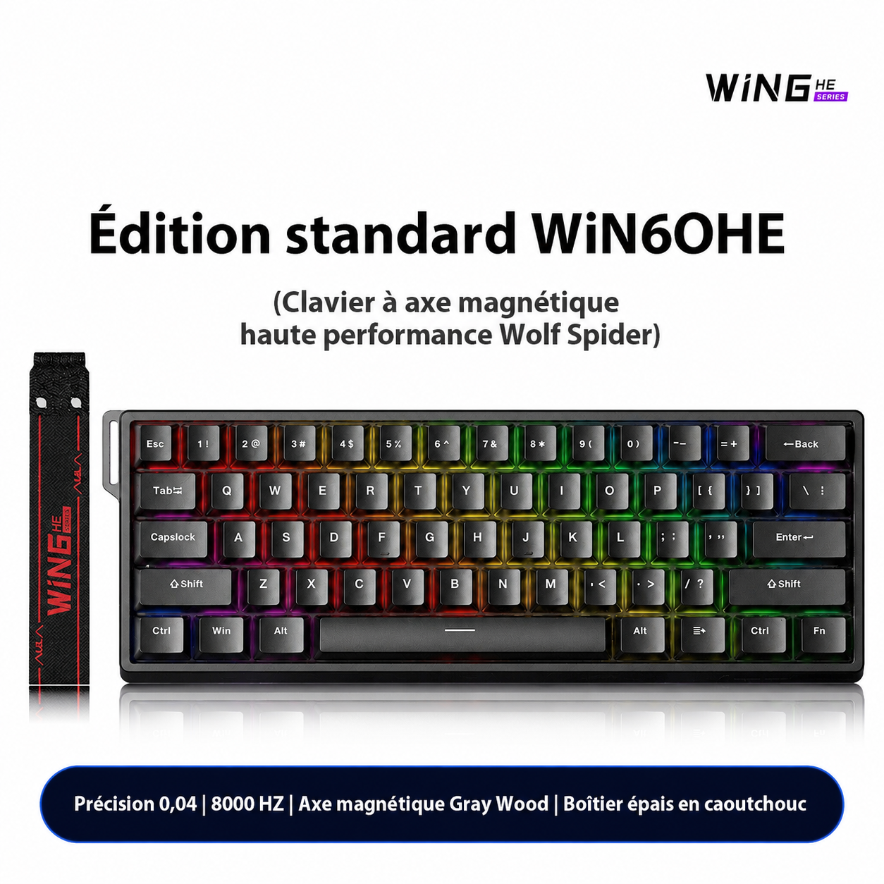 Clavier Gaming Magnétique WiN HE – Édition Standard (Hall Effect, RGB, 8000 Hz)