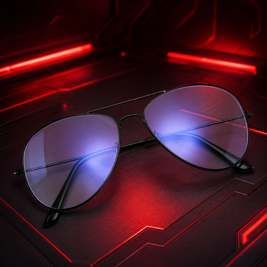 Lunettes anti-lumière bleue à monture métal anti-fatigue – GaminGearstore