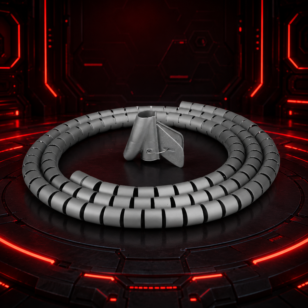 Gaine range-câbles spiralée 2 m pour organiser les câbles du setup gaming