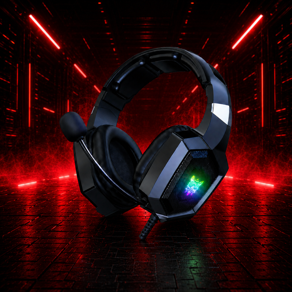 Casque Gaming Filaire RGB K8 – Son Stéréo 50 mm, Micro & Coussinets Confort