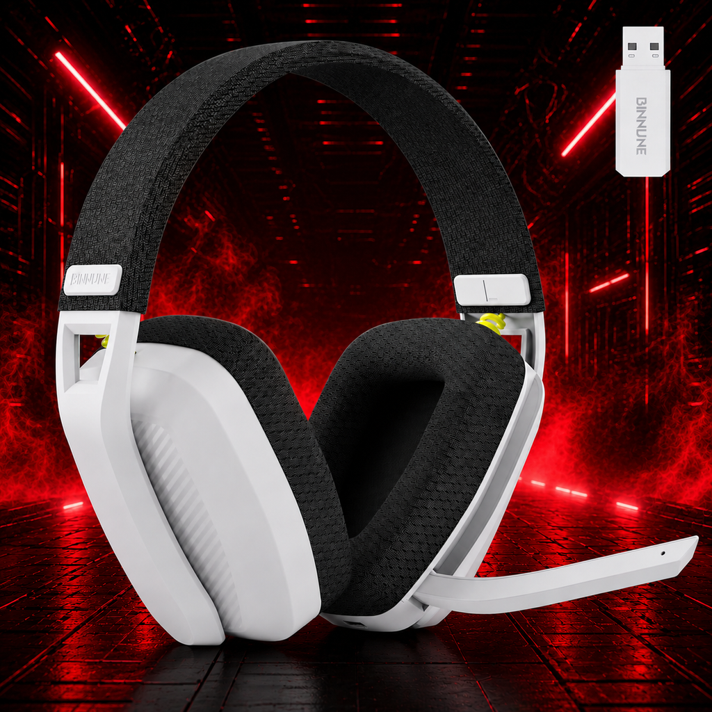 Casque gaming sans fil BW06 Bluetooth 5.3 et dongle 2,4 GHz avec micro