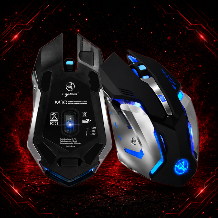 Souris gaming sans fil HXSJ RGB connexion 2,4 GHz