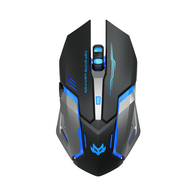 Souris gaming sans fil silencieuse T1, coloris noir, blanc et rose