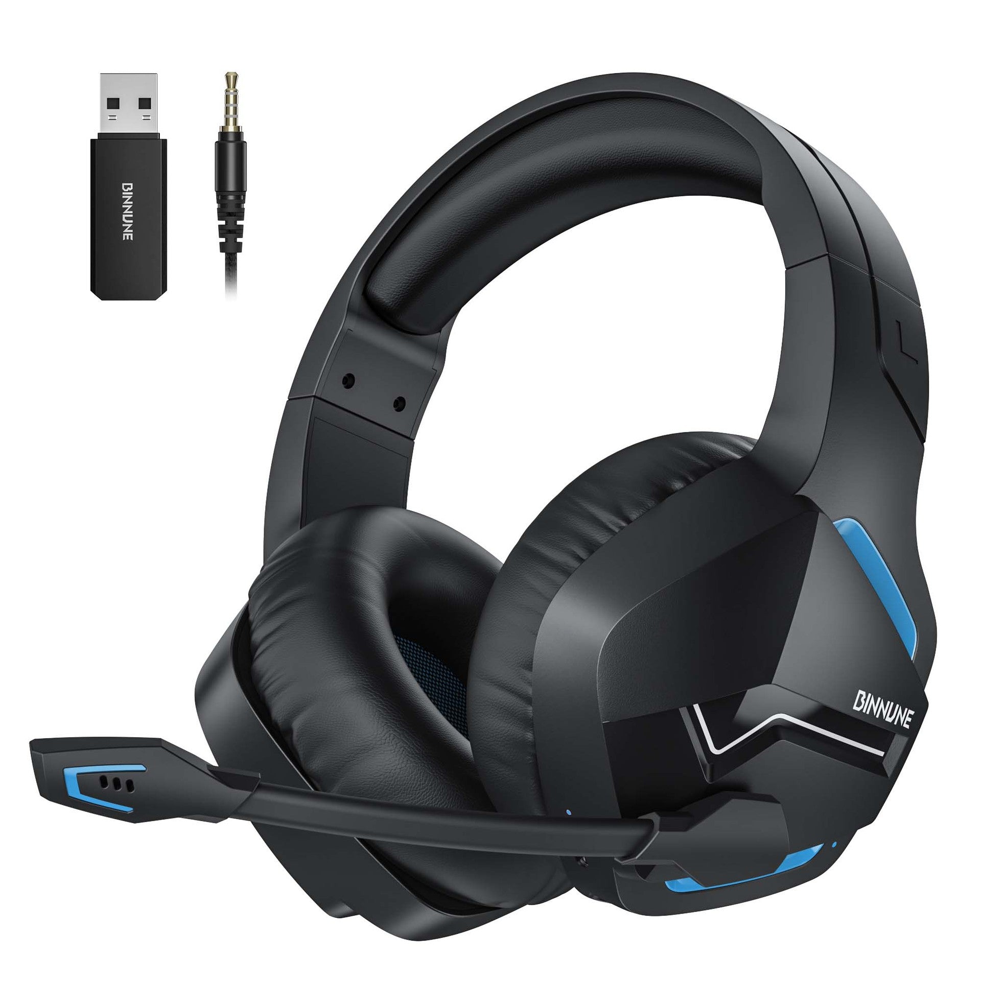 Casque gaming sans fil RGB — vue de profil