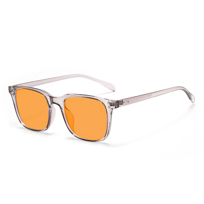 Lunettes anti-lumière bleue à verres ambrés photochromiques – coloris gris transparent