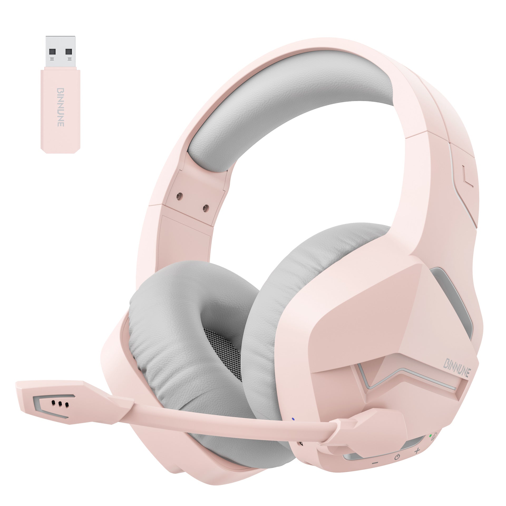 Casque gaming sans fil RGB — éclairage LED